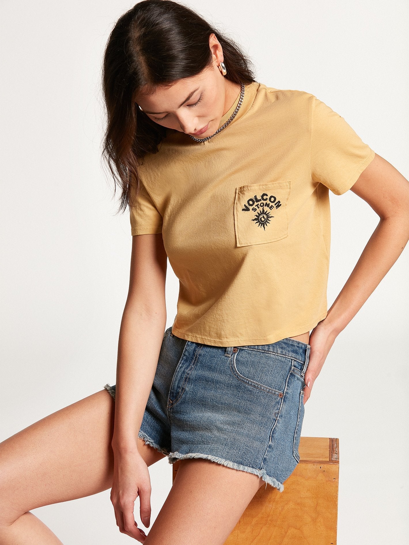 Pocket Dial Tee - Dust Gold
