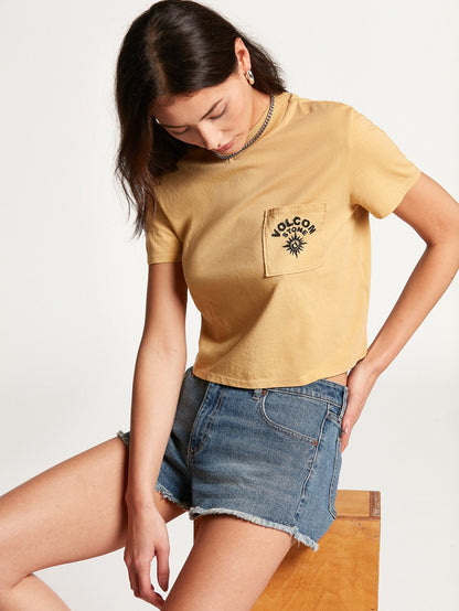 Pocket Dial Tee - Dust Gold