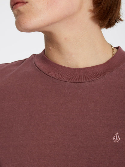 Solid Stone T-shirt - BURGUNDY