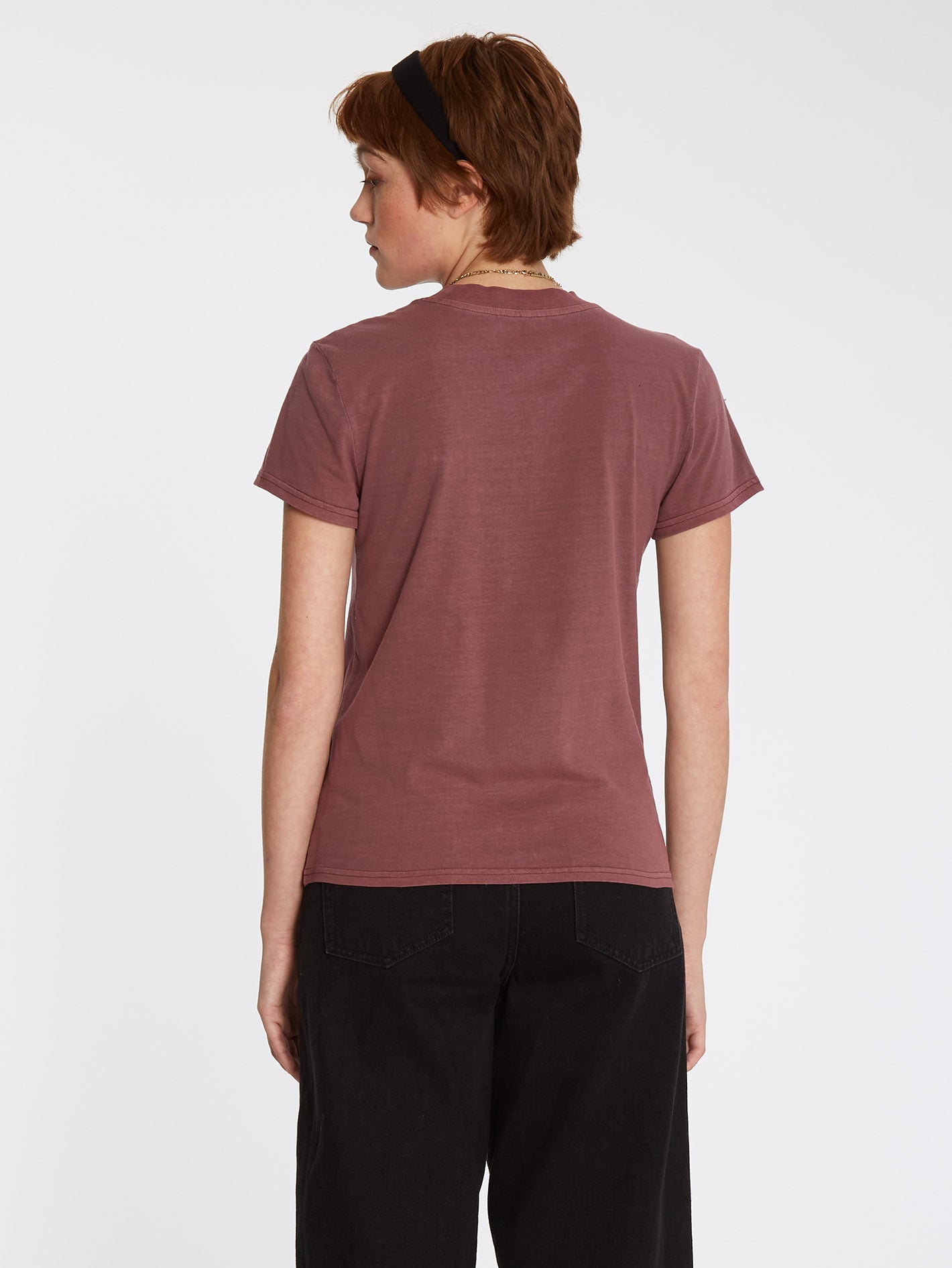 Solid Stone T-shirt - BURGUNDY