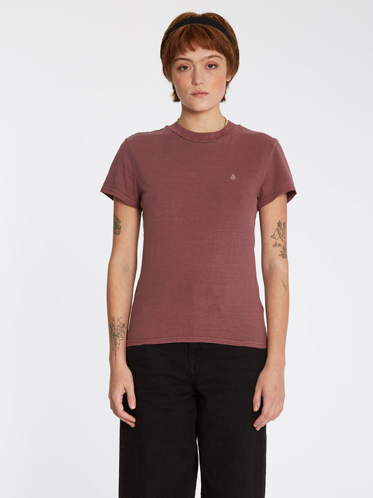 Solid Stone T-shirt - BURGUNDY
