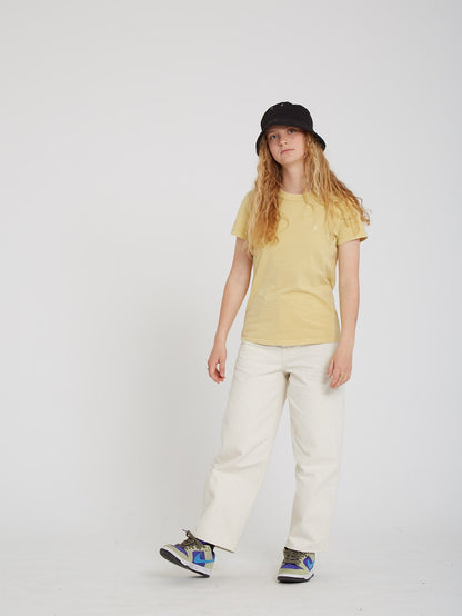 Solid Stone Emb T-shirt - WHEAT