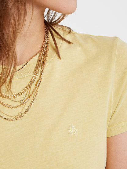 Solid Stone Emb T-shirt - WHEAT