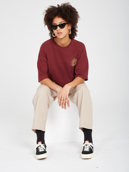 Drumstone T-shirt - BURGUNDY