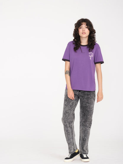 Truly Ringer T-Shirt - DEEP PURPLE
