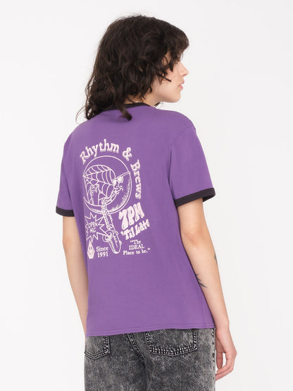 Truly Ringer T-Shirt - DEEP PURPLE