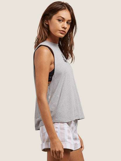 Get High Neck Tank - Heather Grey