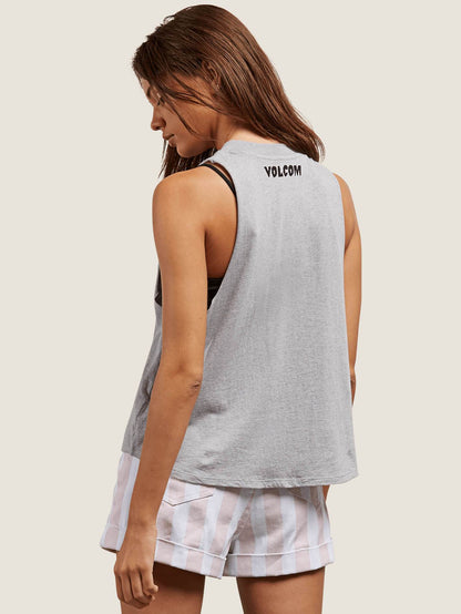 Get High Neck Tank - Heather Grey