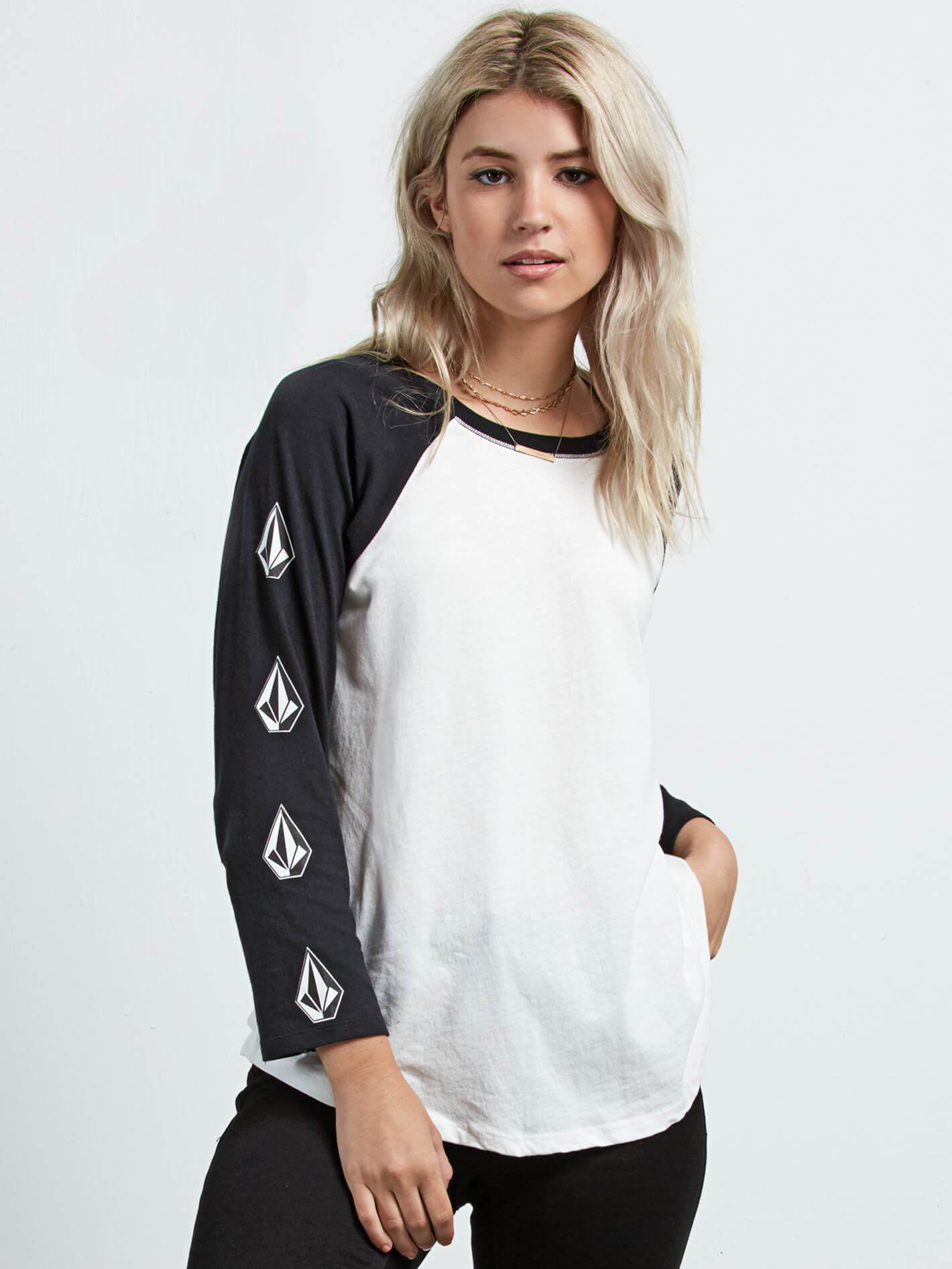 Pop Rocket Raglan T-shirt - White