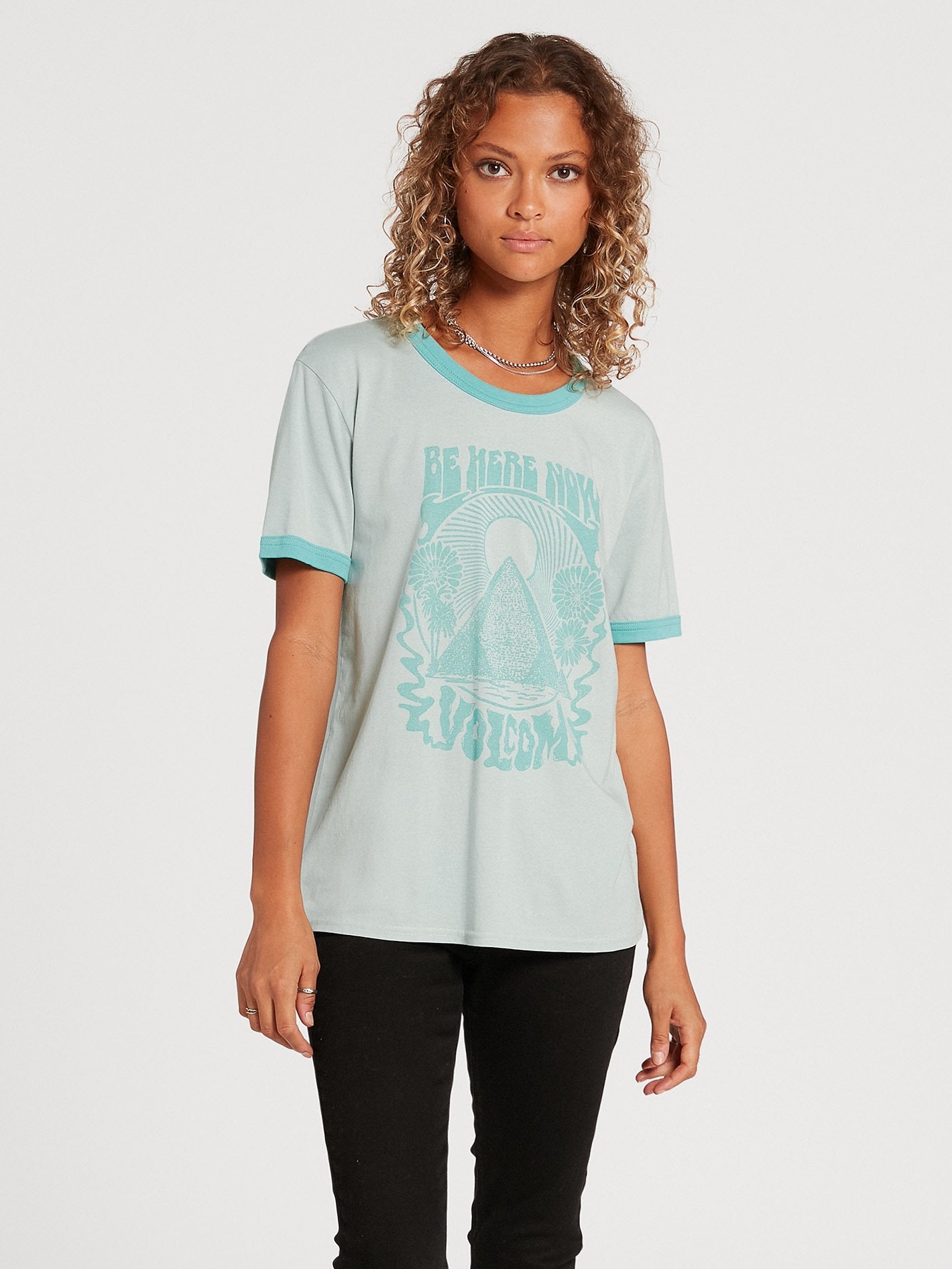 Truly Ringer T-shirt - BLUE FOG