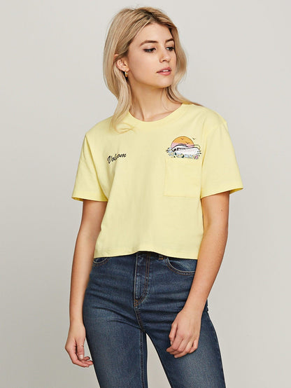 Pocket Dial Tee - Faded Yellow