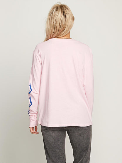 Arm Me Brat Long Sleeve Tee - Faded Pink