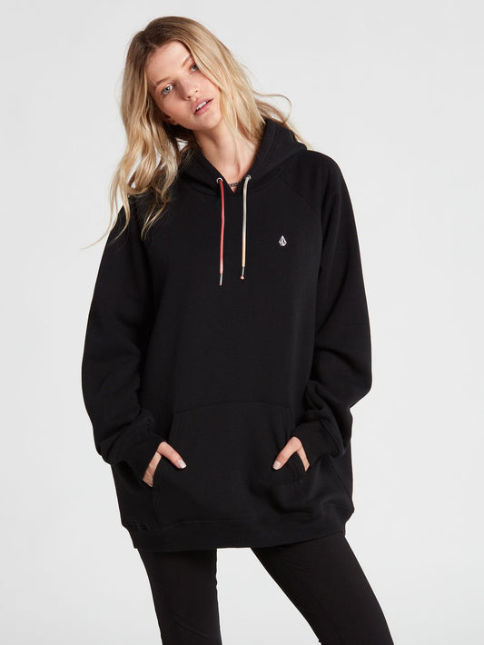 Truly Stoked Boyfriend Hoodie - BLACK-ESCAPE
