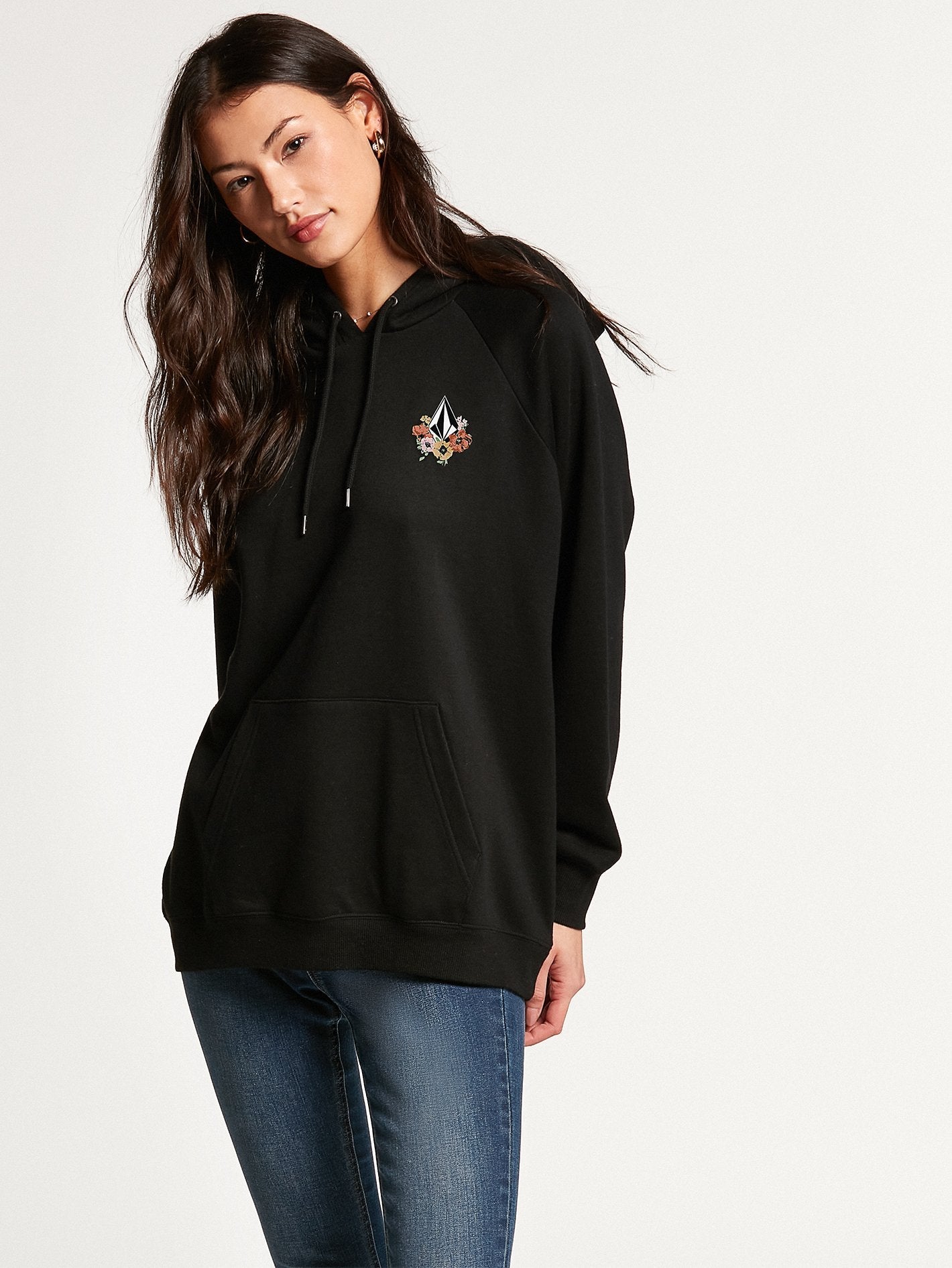 Truly Stoked Boyfriend Hoodie - Black