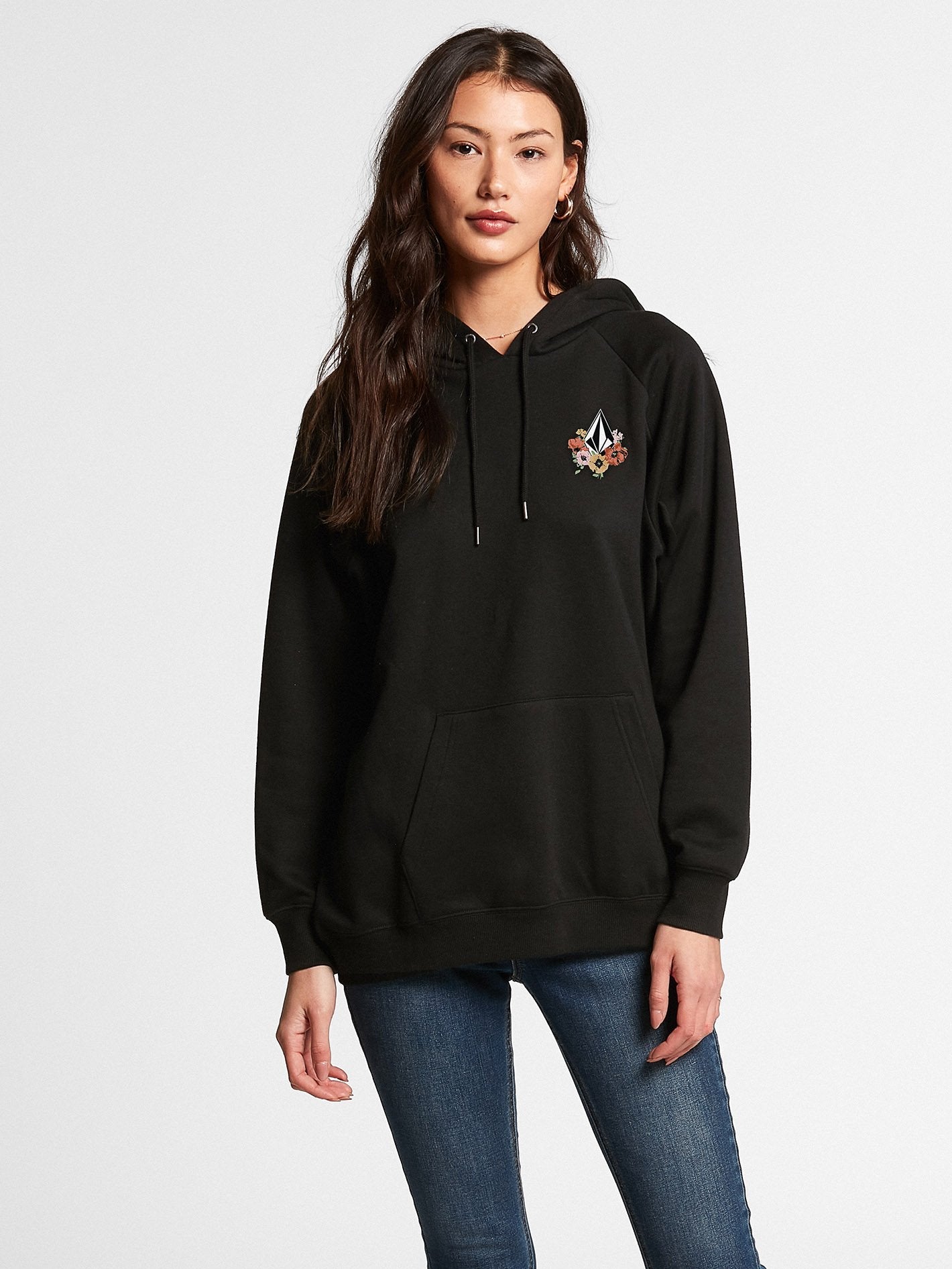 Truly Stoked Boyfriend Hoodie - Black