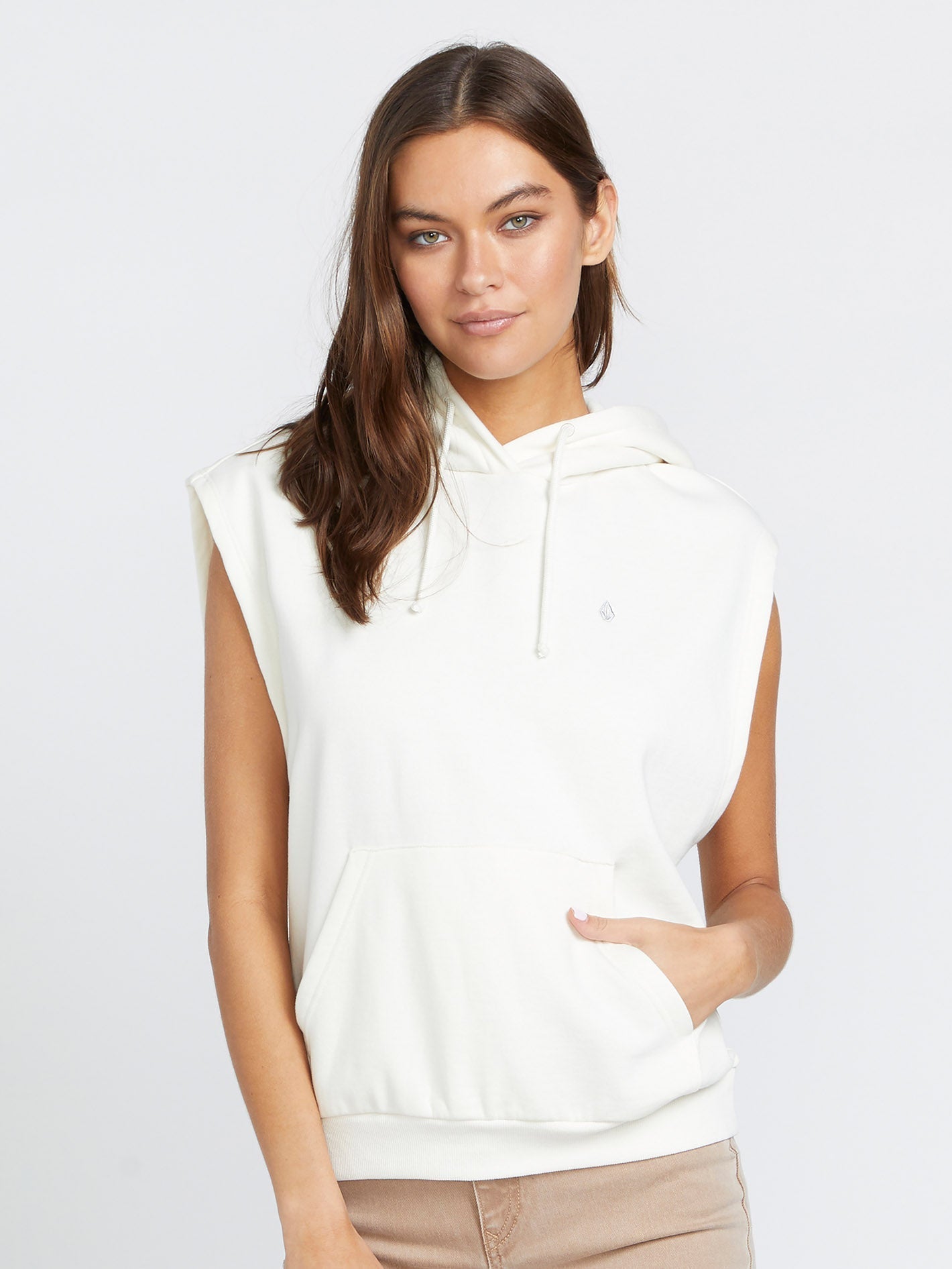 Sleeveless Hoodie - STAR WHITE