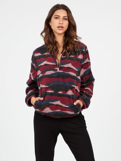 Pheelin It Zip Sweatshirt - BURGUNDY
