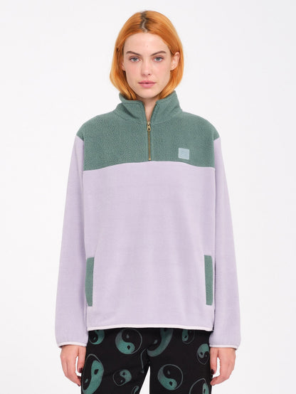 Pheelin It Mock Neck Sweatshirt - Lavender