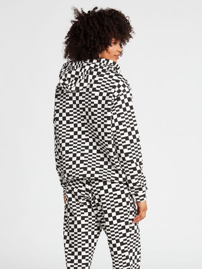 Check U Out Hoodie - BLACK WHITE