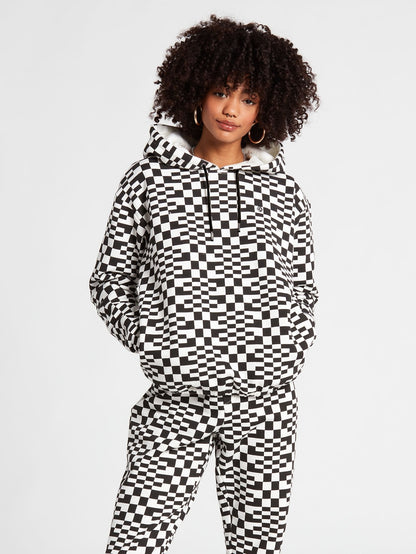 Check U Out Hoodie - BLACK WHITE