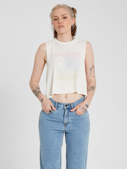 Stone Hour Crop Tank - Star White