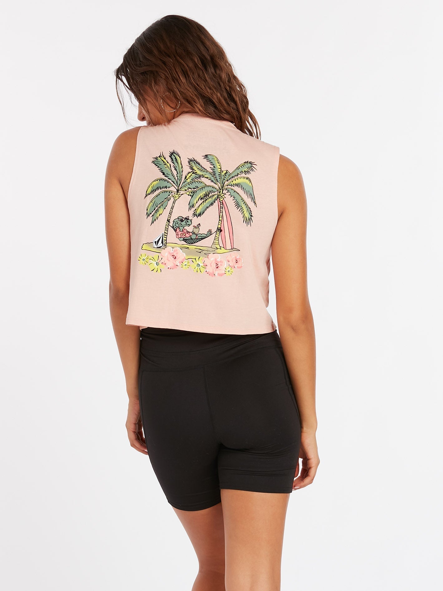 Stone Hour Crop Tank - HAZEY PINK