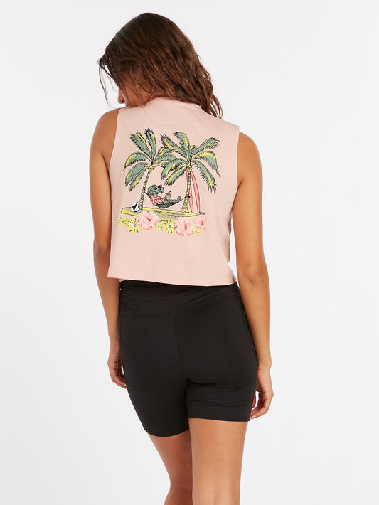 Stone Hour Crop Tank - HAZEY PINK