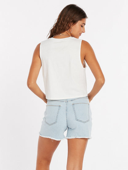 Star Shields Crop Tank - STAR WHITE