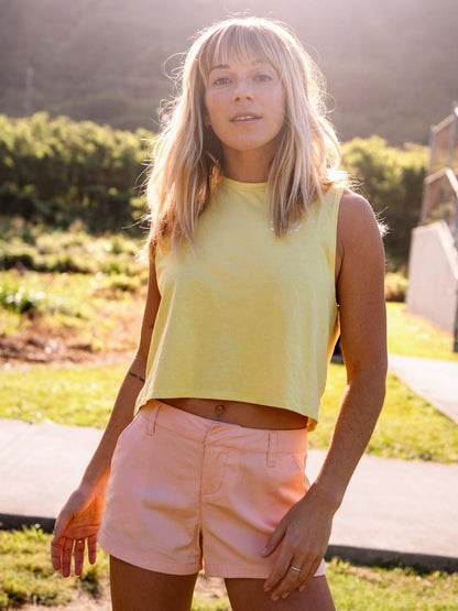 Stone Hour Crop Tank Top - CITRON