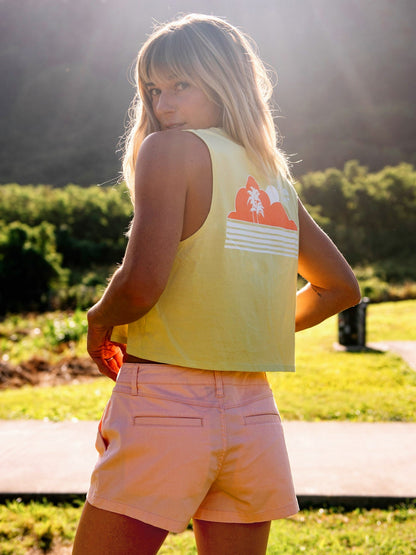 Stone Hour Crop Tank Top - CITRON