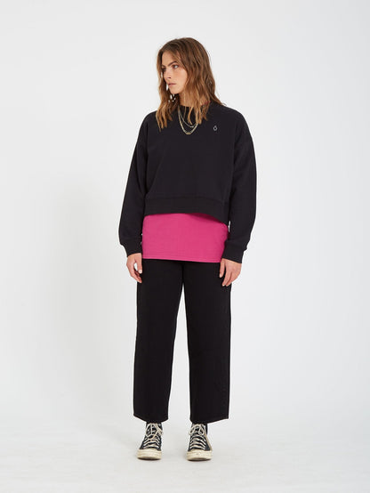 Stone Heart Sweatshirt - BLACK