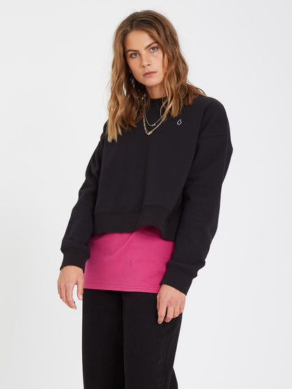 Stone Heart Sweatshirt - BLACK