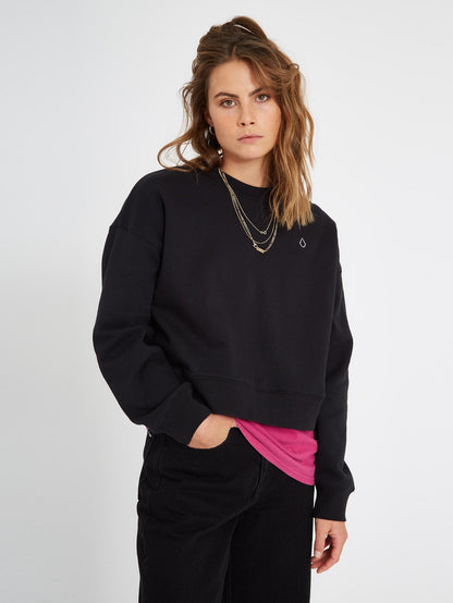 Stone Heart Sweatshirt - BLACK