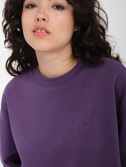 Stone Heart Up Sweatshirt - DEEP PURPLE