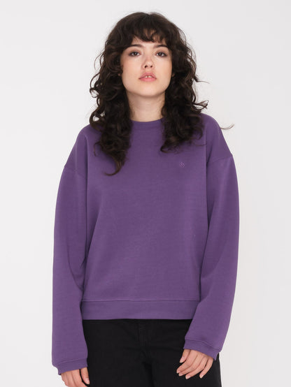 Stone Heart Up Sweatshirt - DEEP PURPLE