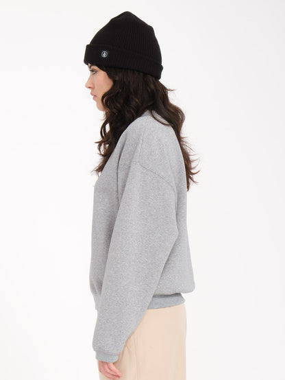 Stone Heart Up Sweatshirt - HEATHER GREY