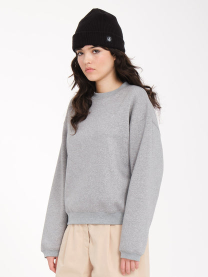 Stone Heart Up Sweatshirt - HEATHER GREY