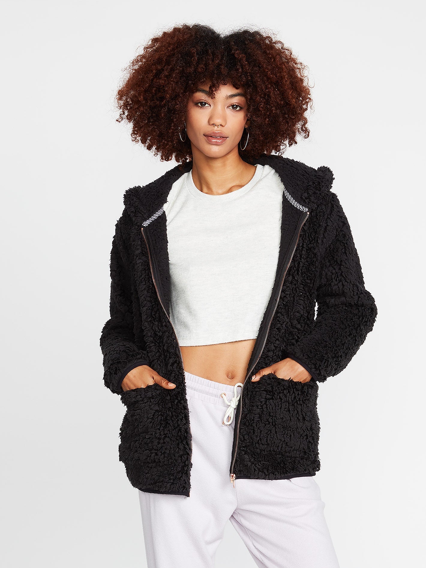 Lil Phuz Up Zip Hoodie - BLACK