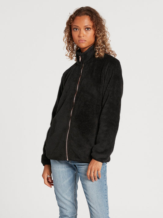Pheelin Phuzzy Zip Sweatshirt - BLACK