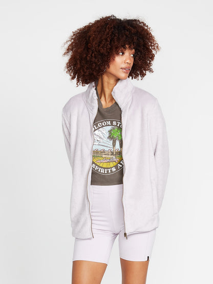 Pheelin Phuzzy Zip Sweatshirt - LAVENDER