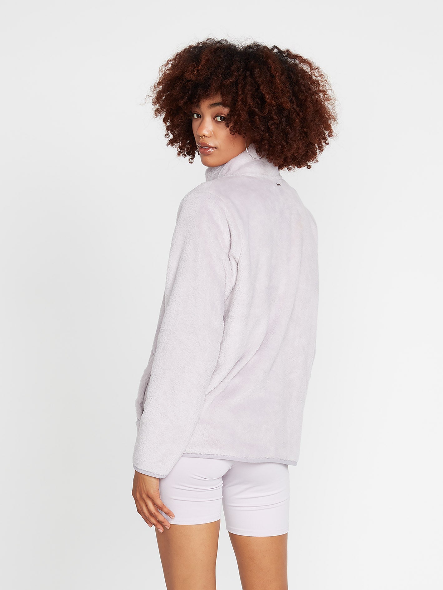 Pheelin Phuzzy Zip Sweatshirt - LAVENDER