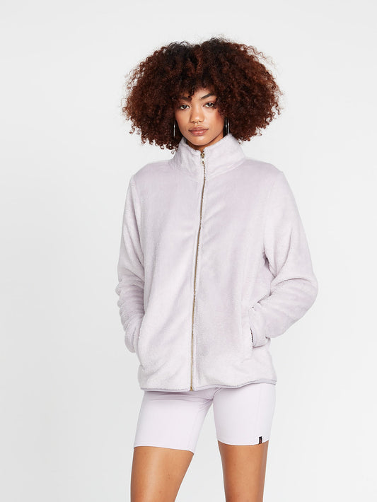 Pheelin Phuzzy Zip Sweatshirt - LAVENDER