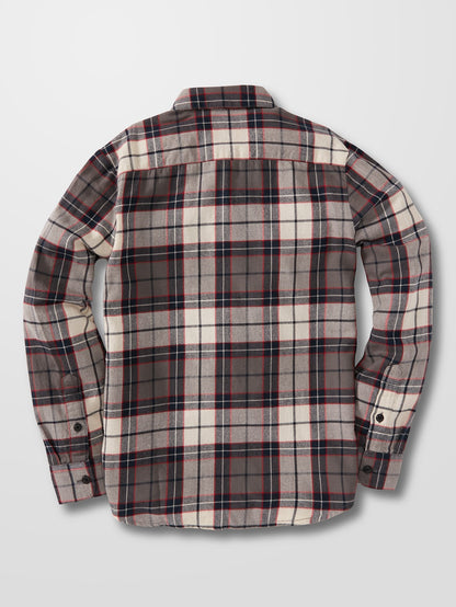 Caden Plaid Shirt - BLEACHED SAND - (BOYS)