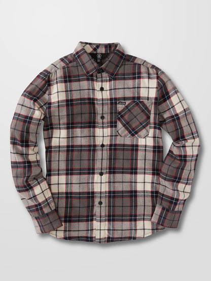 Caden Plaid Shirt - BLEACHED SAND - (BOYS)
