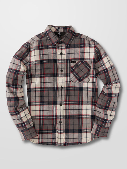 Caden Plaid Shirt - BLEACHED SAND - (BOYS)