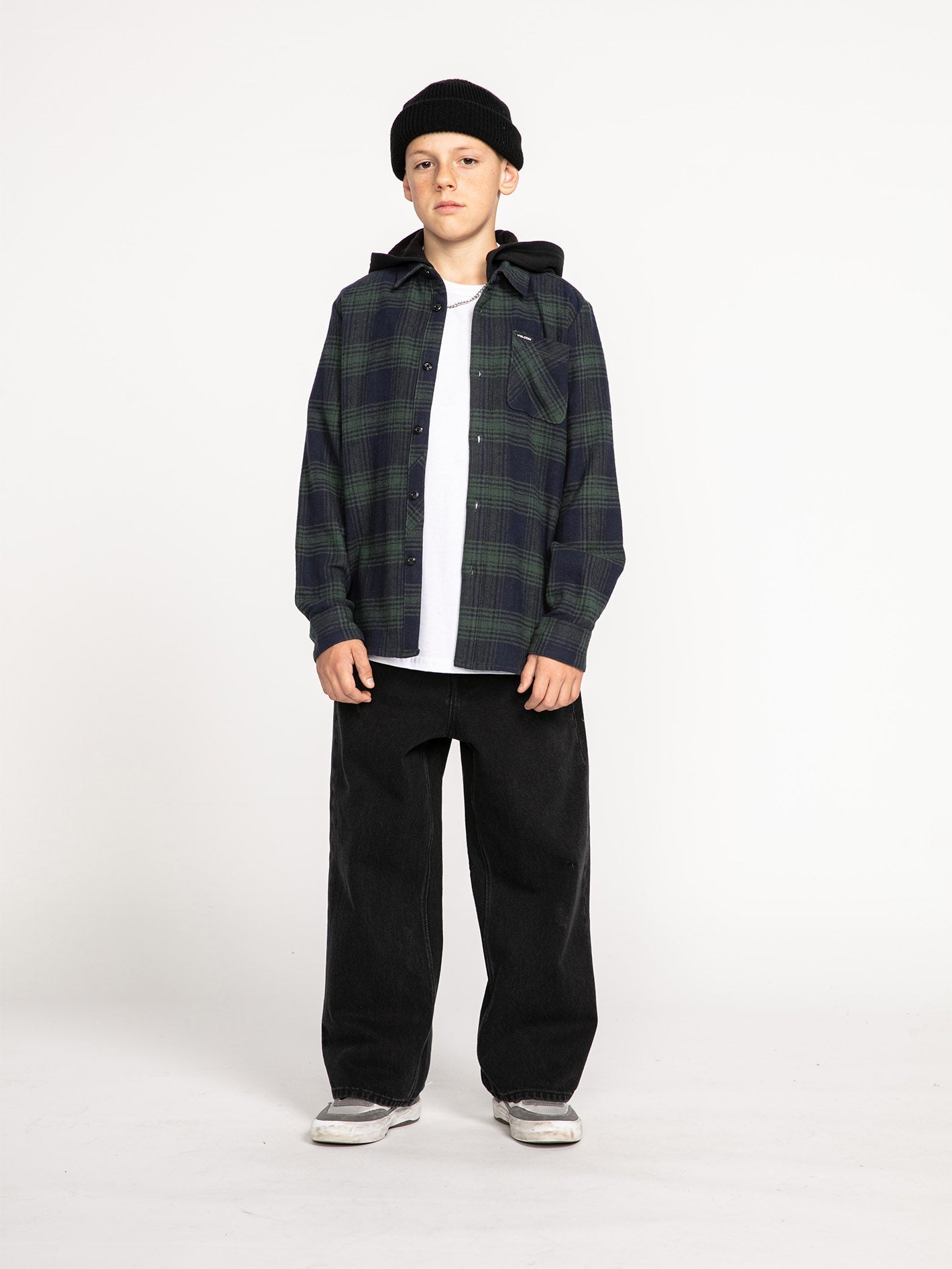 Tone Stone Hooded Shirt - CEDAR GREEN - (KIDS)