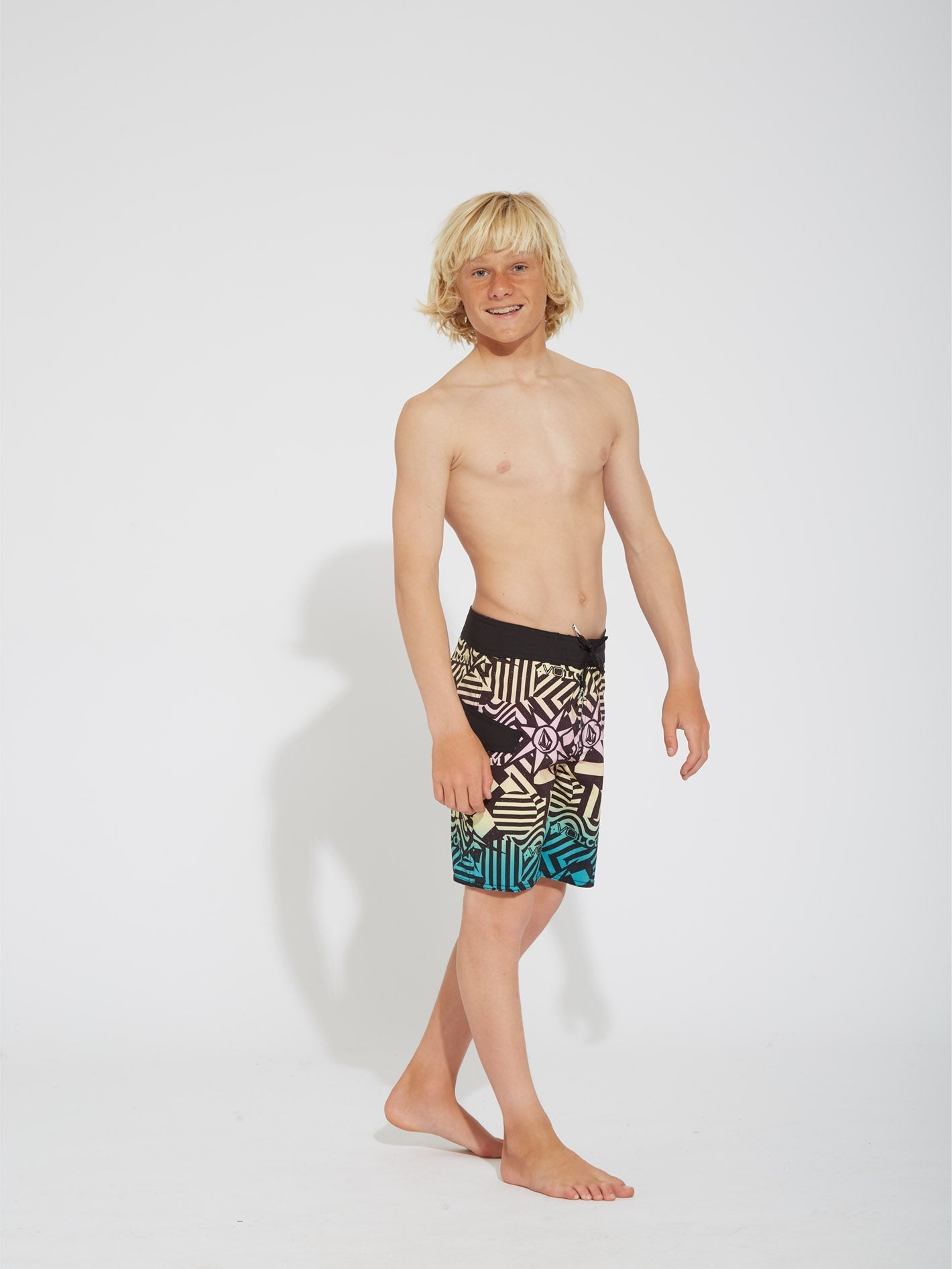 Mod Ringer 16" Boardshort - BLACK - (KIDS)
