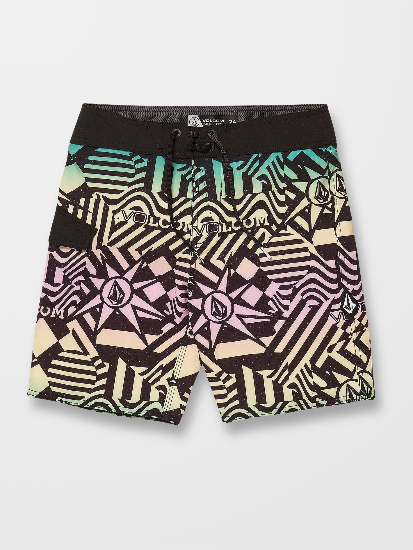 Mod Ringer 16" Boardshort - BLACK - (KIDS)