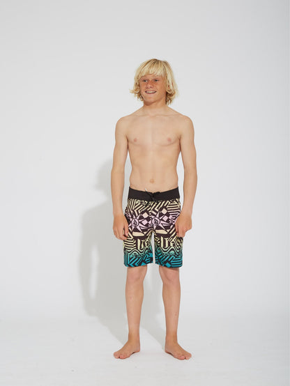 Mod Ringer 16" Boardshort - BLACK - (KIDS)