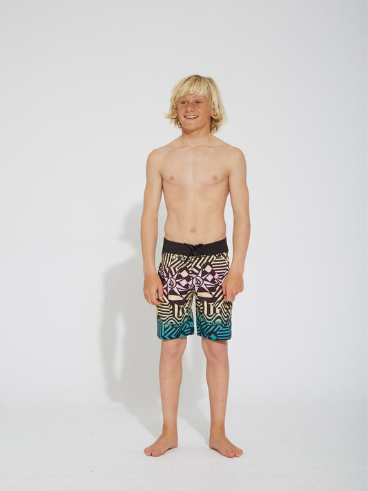 Mod Ringer 16" Boardshort - BLACK - (KIDS)